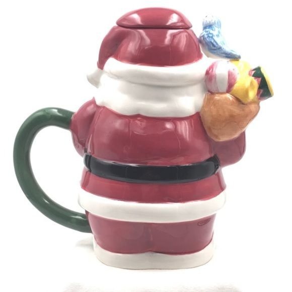 Scott's Collectables Teapot Santa with Bluebird of Happiness Teapot - Picture 2 of 11